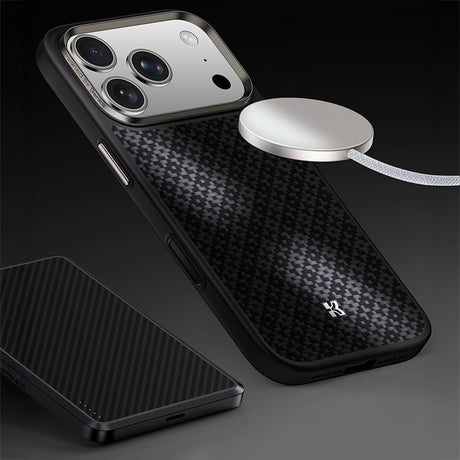 iPhone 17 Pro Max Kılıf M-Safe Şarj Özellikli Benks ArmorPro ArmorGrid Serisi Kevlar Kapak