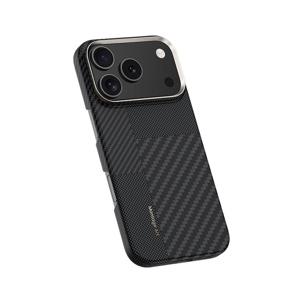 iPhone 17 Pro Max Kılıf M-safe Şarj Özellikli Karbon Fiber Benks Montage ArmorAir Kevlar Kapak