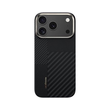 Apple iPhone 17 Pro Max Kılıf M-safe Şarj Özellikli Karbon Fiber Benks Montage ArmorAir Kevlar Kapak