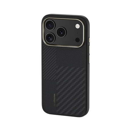 Apple iPhone 17 Pro Max Kılıf M-safe Şarj Özellikli Karbon Fiber Benks Montage Hybrid ArmorPro Kevlar Kapak