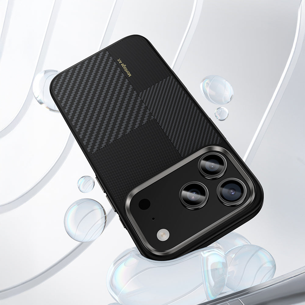 iPhone 17 Pro Max Kılıf M-safe Şarj Özellikli Karbon Fiber Benks Montage Hybrid ArmorPro Kevlar Kapak