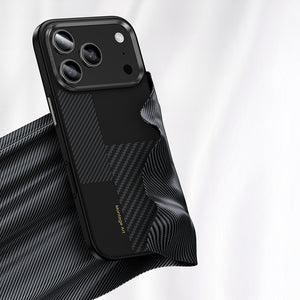 iPhone 17 Pro Max Kılıf M-safe Şarj Özellikli Karbon Fiber Benks Montage Hybrid ArmorPro Kevlar Kapak