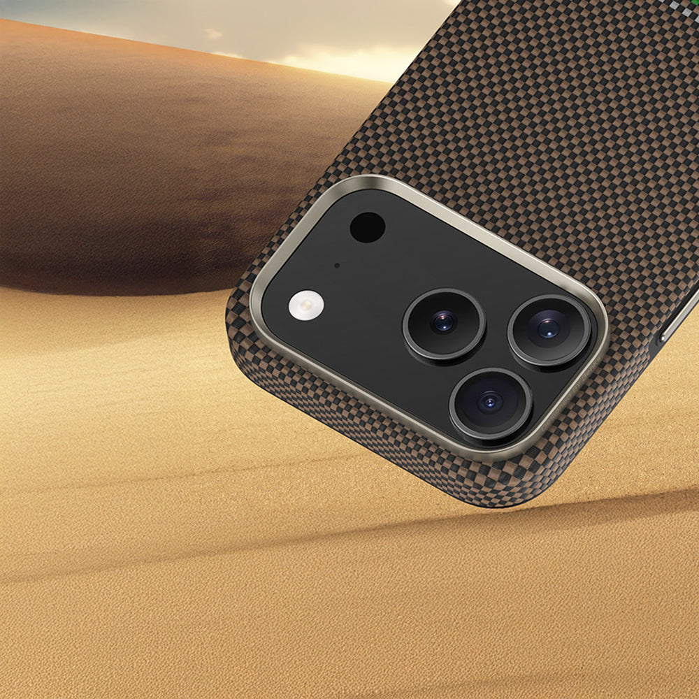 iPhone 17 Pro Max Kılıf M-safe Şarj Özellikli Karbon Fiber Tasarımlı Benks Prestige ArmorPro Kevlar Kapak