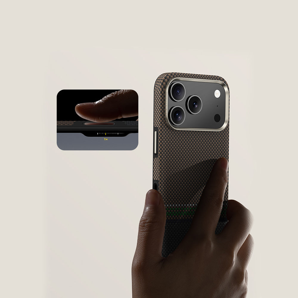 iPhone 17 Pro Max Kılıf M-safe Şarj Özellikli Karbon Fiber Tasarımlı Benks Prestige ArmorPro Kevlar Kapak