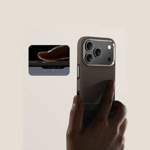iPhone 17 Pro Max Kılıf M-safe Şarj Özellikli Karbon Fiber Tasarımlı Benks Prestige ArmorPro Kevlar Kapak