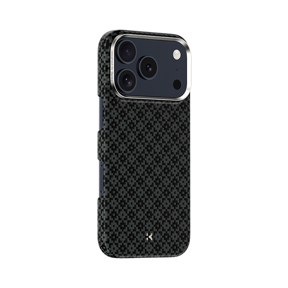 Apple iPhone 18 Pro Max Kılıf M-Safe Şarj Özellikli Benks ArmorAir ArmorGrid Serisi Yükseltilmiş Kamera Çerçevesi C1 Kevlar Karbon Kapak