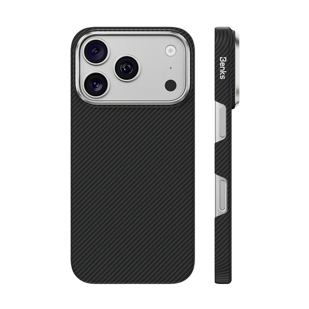 iPhone 18 Pro Max uyumlu Kılıf MagSafe Şarj Özellikli Benks ArmorAir 600D Kevlar Kapak C1