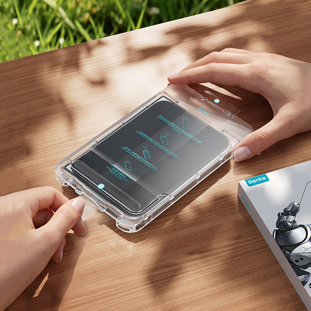 iPhone Duo uyumlu Benks Ultra Shield HD Ekran Koruyucu + Kolay Uygulama Aparatlı