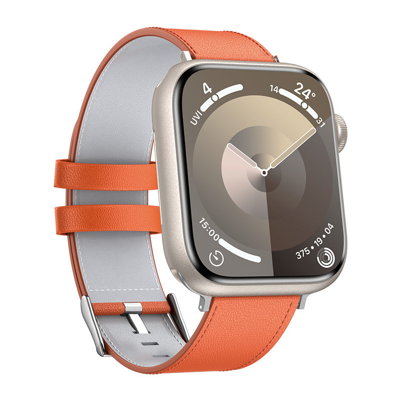 Apple Watch 7 8 9 10 - 40 41 42 mm uyumlu Benks Vintage Genuine Leather Serisi Hakiki Deri Kordon Strap Kayış