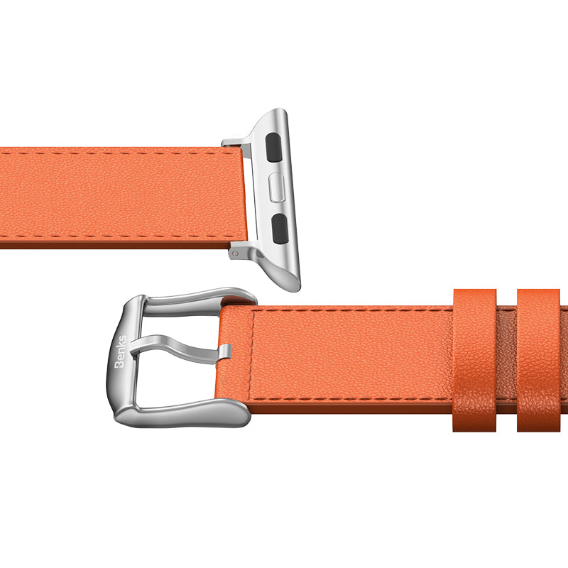 Apple Watch 7 8 9 10 - 40 41 42 mm uyumlu Benks Vintage Genuine Leather Serisi Hakiki Deri Kordon Strap Kayış
