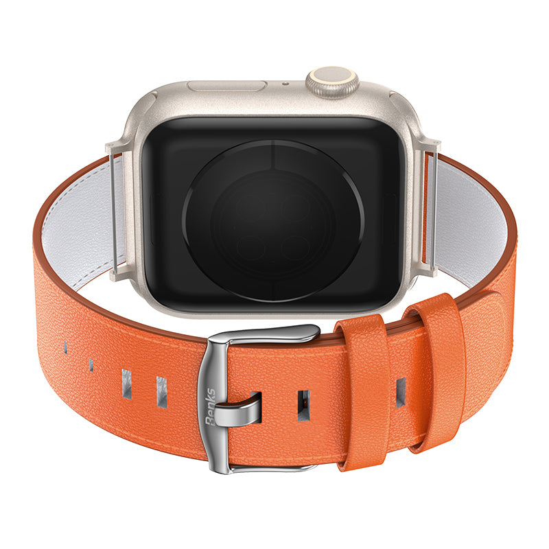 Apple Watch 7 8 9 10 - 40 41 42 mm uyumlu Benks Vintage Genuine Leather Serisi Hakiki Deri Kordon Strap Kayış