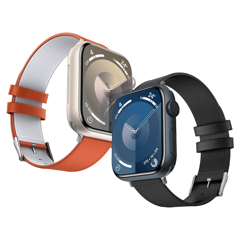Apple Watch 7 8 9 10 - 40 41 42 mm uyumlu Benks Vintage Genuine Leather Serisi Hakiki Deri Kordon Strap Kayış