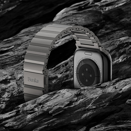 Apple Watch 7 8 9 10 11 - 44 45 46 49 mm uyumlu Benks Aero Titan Serisi Titanyum Kordon Kayış