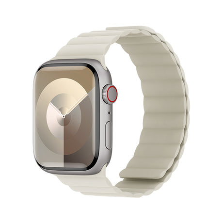 Apple Watch 7 8 9 10 - 44 45 46 49 mm uyumlu Benks Magnetik Tak Çıkar Silikon Çift Renkli Mıknatıslı Strap Kayış