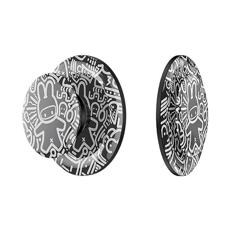 Benks Black and White Bunny Tasarımlı Magnetik Pop Soket Stand