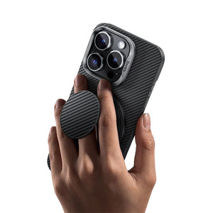 Benks MagClap Magnetik 360 Derece Dönebilen Hybrid Karbon Fiber Desenli Parmak Ring Stand