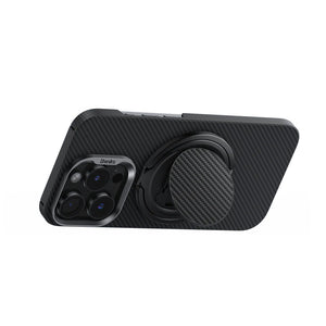 Benks MagClap Magnetik 360 Derece Dönebilen Hybrid Karbon Fiber Desenli Parmak Ring Stand