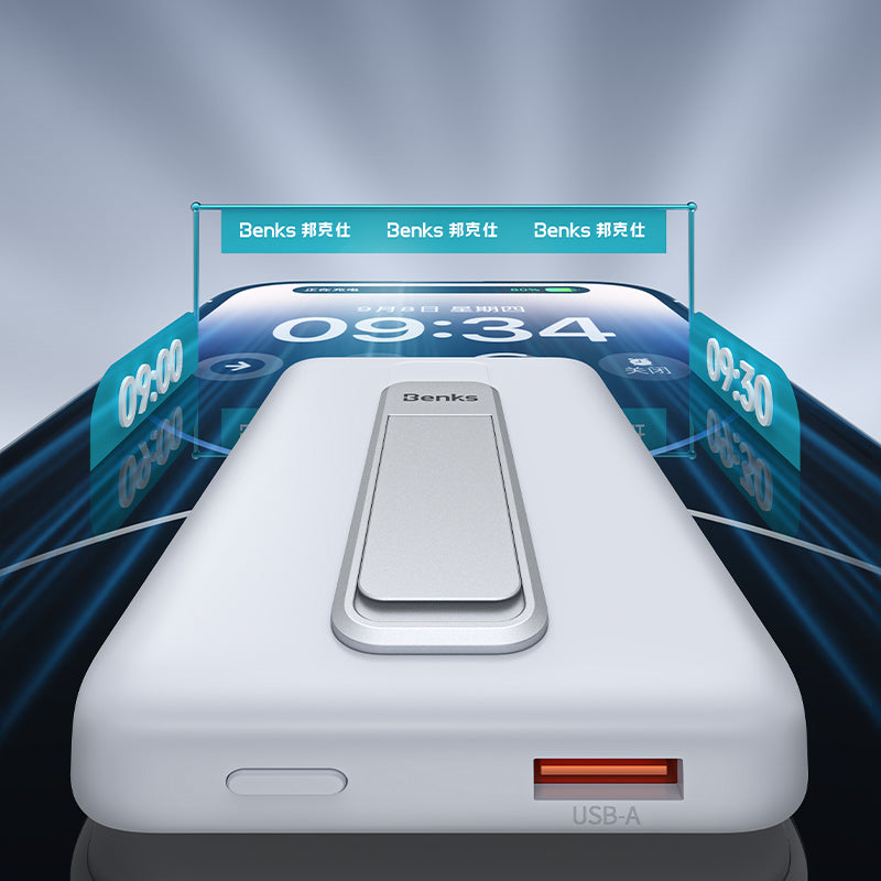 Benks MP08 Magsafe Powerbank 10000mAh Standlı Magnetik İnce Tasarımlı