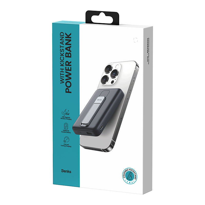 Benks MP08 Magsafe Powerbank 10000mAh Standlı Magnetik İnce Tasarımlı