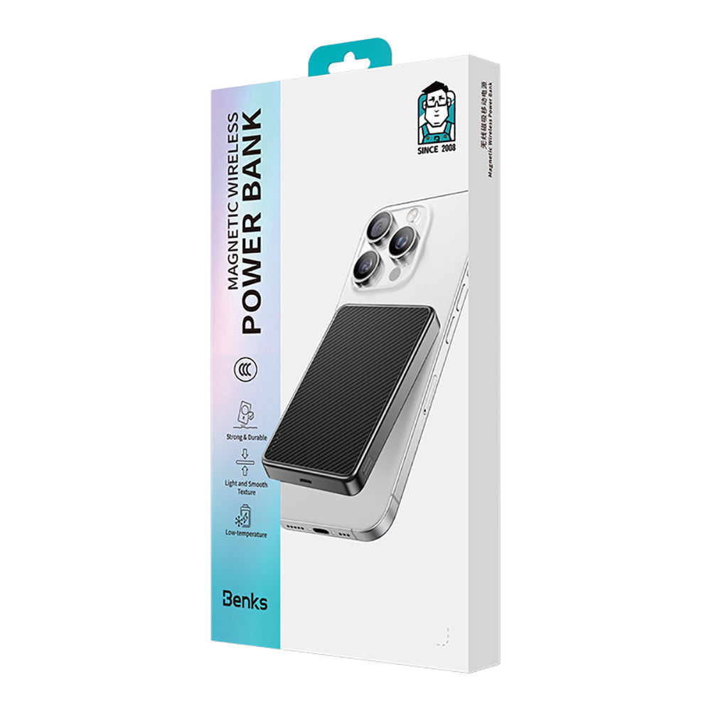 Benks MP17 ArmorGo M-safe Şarj Özellikli 600D Aramid Fiber Qi2 Teknolojili Powerbank 15W 10000mAh