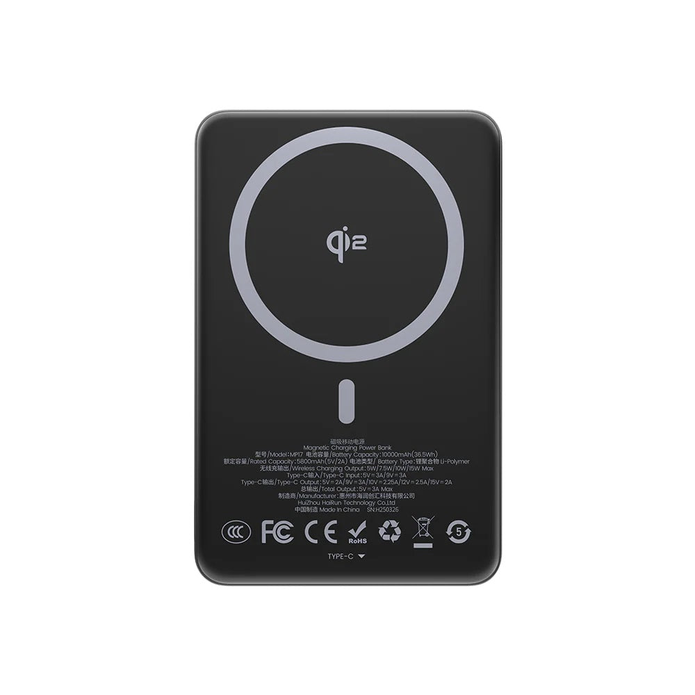 Benks MP17 ArmorGo M-safe Şarj Özellikli 600D Aramid Fiber Qi2 Teknolojili Powerbank 15W 10000mAh