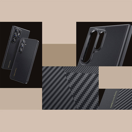 Galaxy S24 Kılıf Magsafe Şarj Özellikli Karbon Fiber Benks Montage ArmorPro Kevlar Kapak