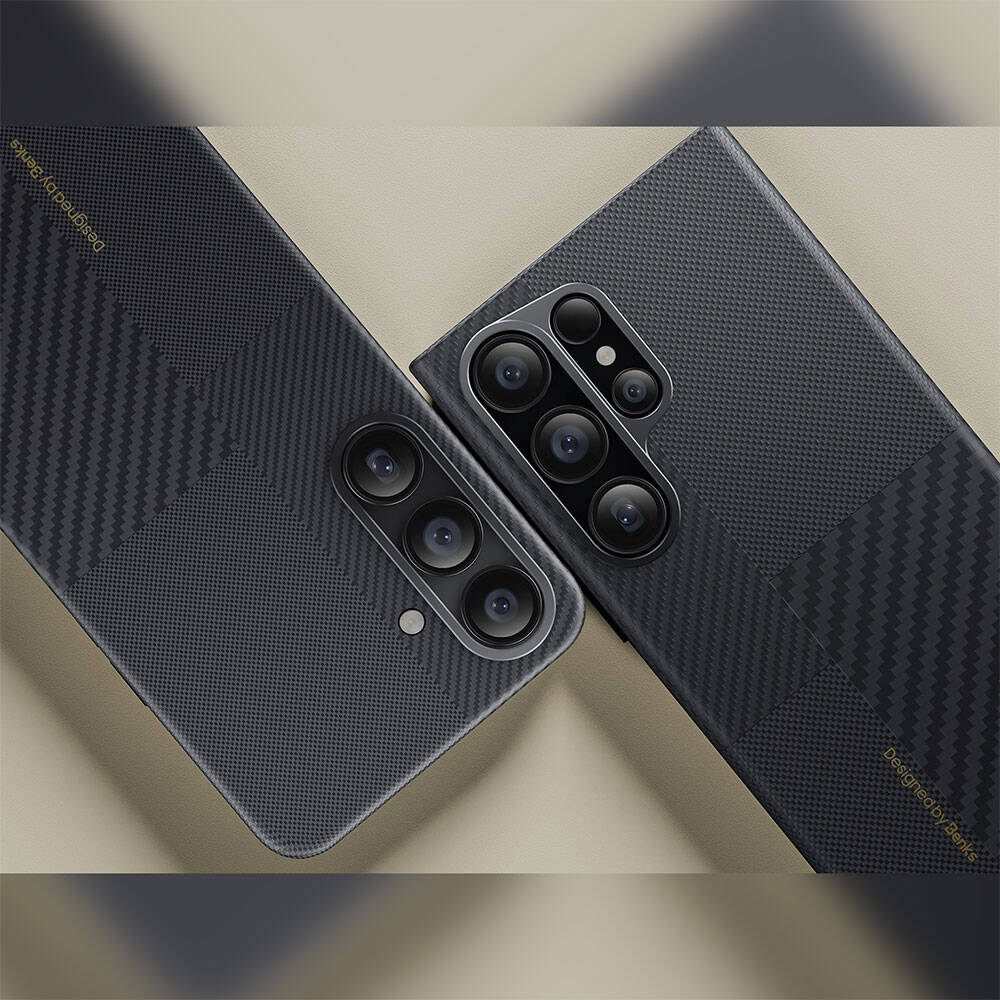 Galaxy S24 Kılıf Magsafe Şarj Özellikli Karbon Fiber Benks Montage ArmorAir Kevlar Kapak