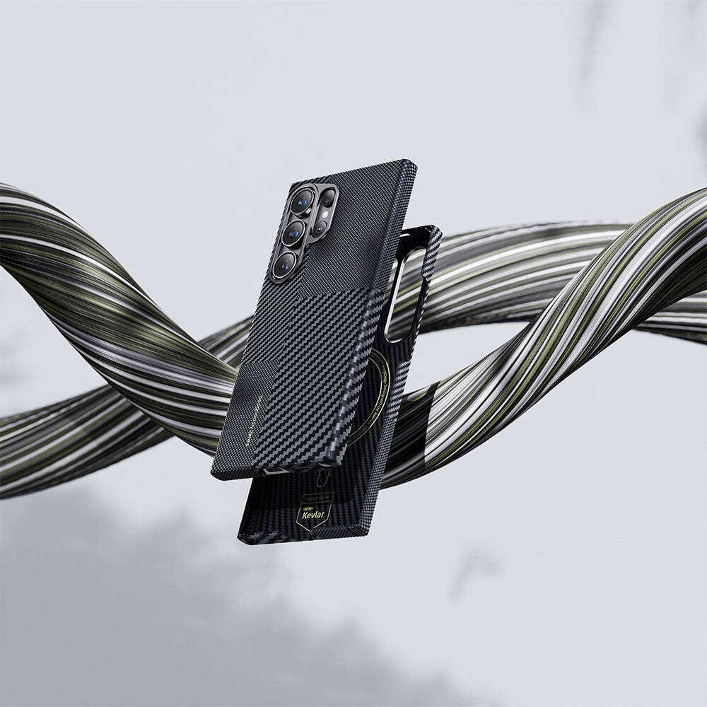 Galaxy S24 Kılıf Magsafe Şarj Özellikli Karbon Fiber Benks Montage ArmorAir Kevlar Kapak