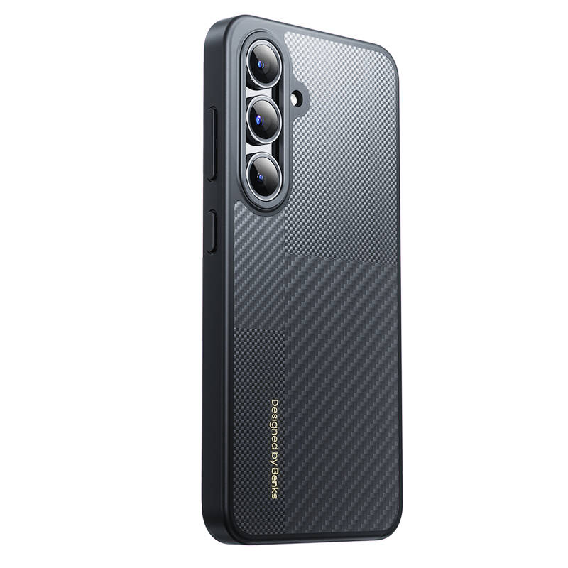 Galaxy S24 Plus Kılıf Magsafe Şarj Özellikli Karbon Fiber Benks Montage ArmorPro Kevlar Kapak