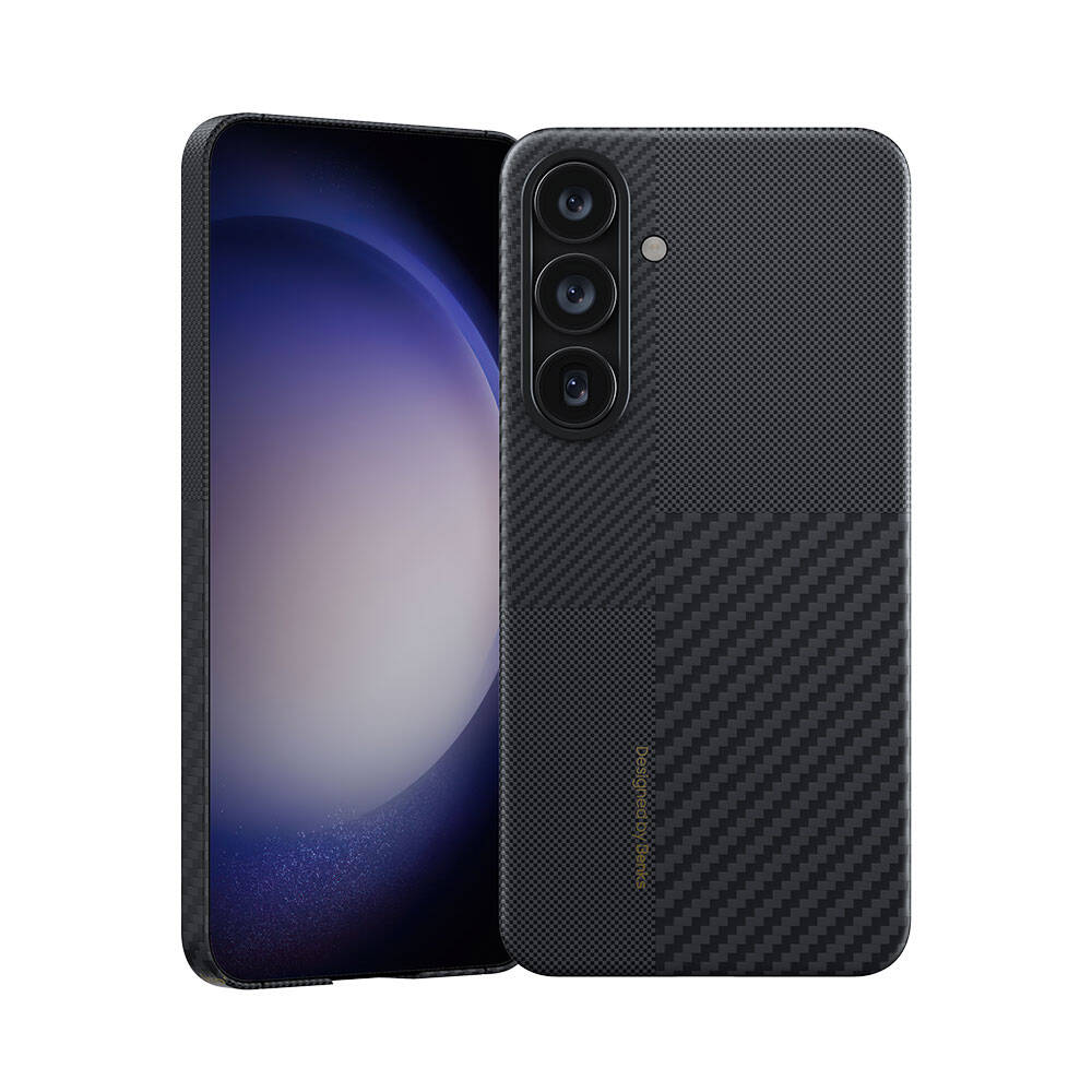 Galaxy S24 Plus Kılıf Magsafe Şarj Özellikli Karbon Fiber Benks Montage ArmorAir Kevlar Kapak