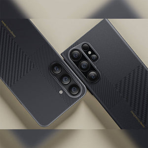 Galaxy S25 Plus / S24 Plus Kılıf Magsafe Şarj Özellikli Karbon Fiber Benks Montage ArmorAir Kevlar Kapak