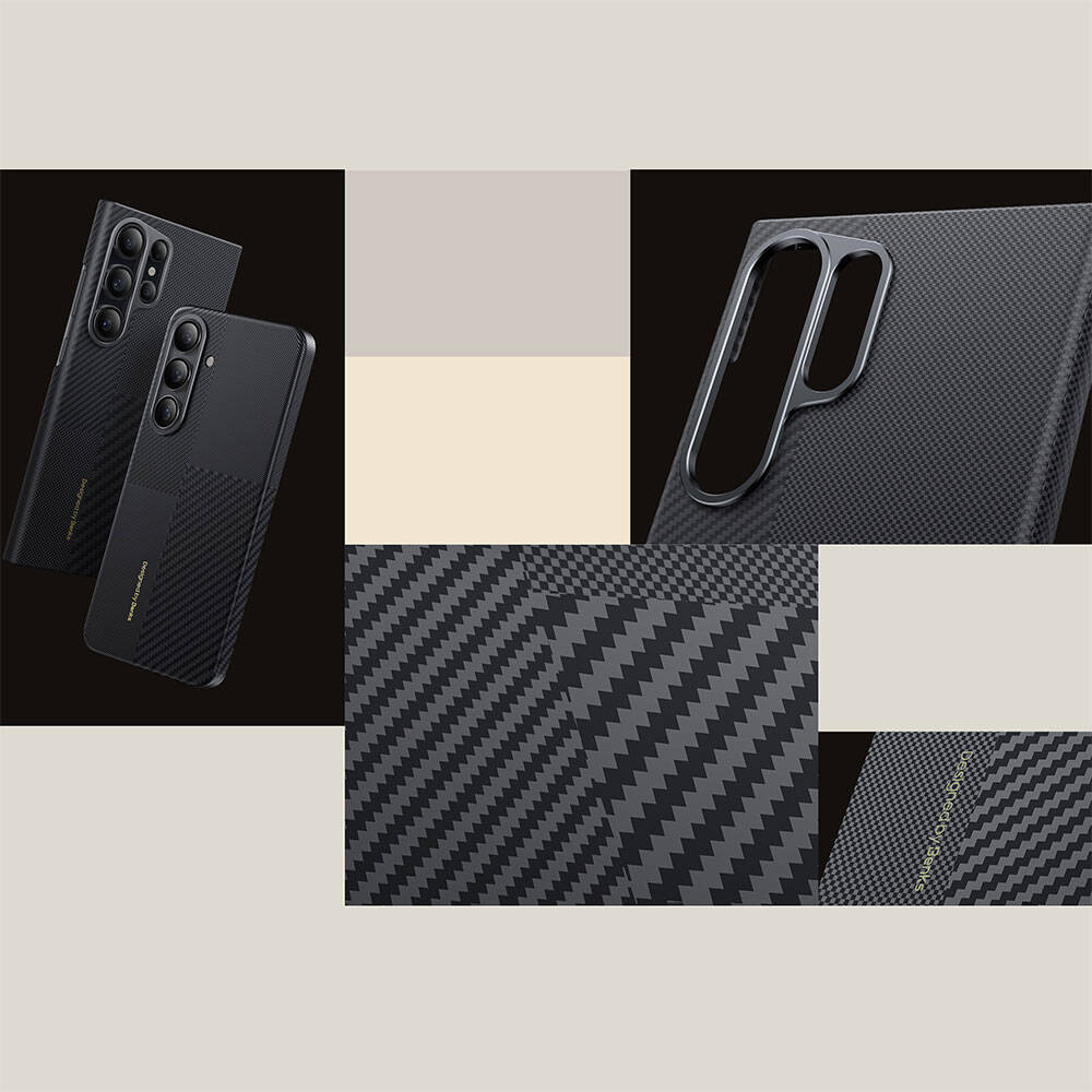 Galaxy S24 Plus Kılıf Magsafe Şarj Özellikli Karbon Fiber Benks Montage ArmorAir Kevlar Kapak
