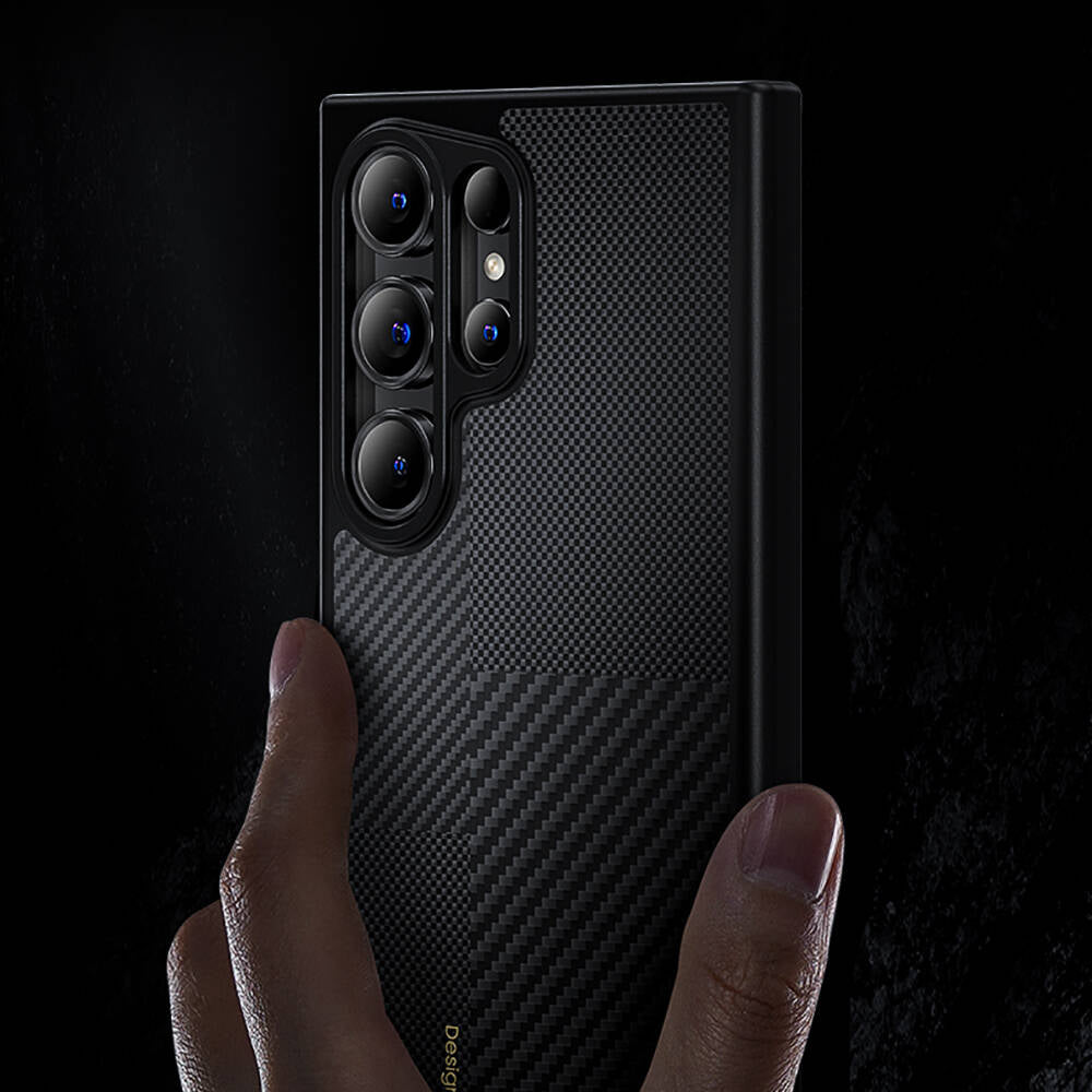 Galaxy S24 Ultra Kılıf Magsafe Şarj Özellikli Karbon Fiber Benks Montage ArmorPro Kevlar Kapak