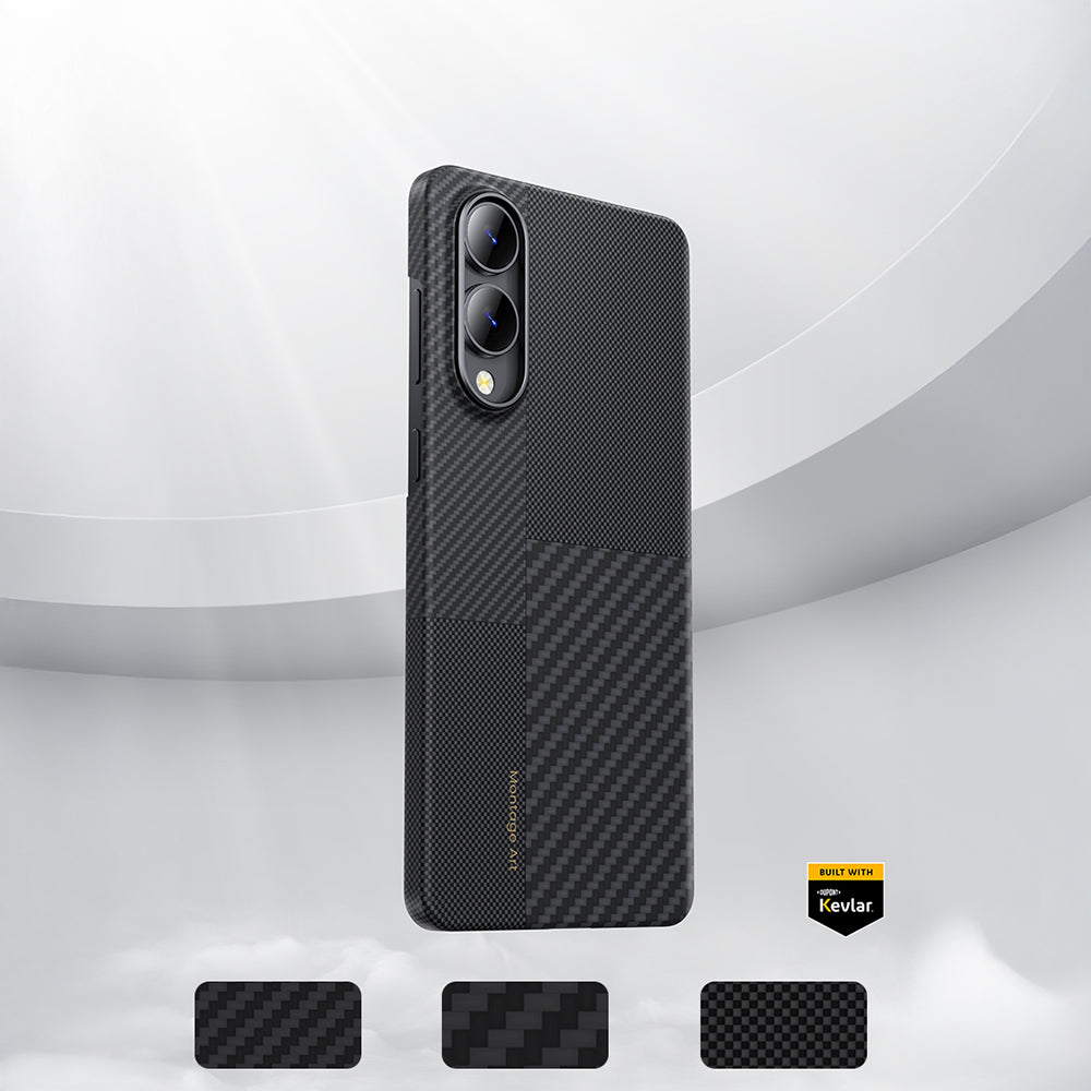 Galaxy S25 Edge Kılıf M-safe Şarj Özellikli Karbon Fiber Benks Montage ArmorAir Kevlar Kapak