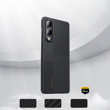 Galaxy S25 Edge Kılıf M-safe Şarj Özellikli Karbon Fiber Benks Montage ArmorAir Kevlar Kapak