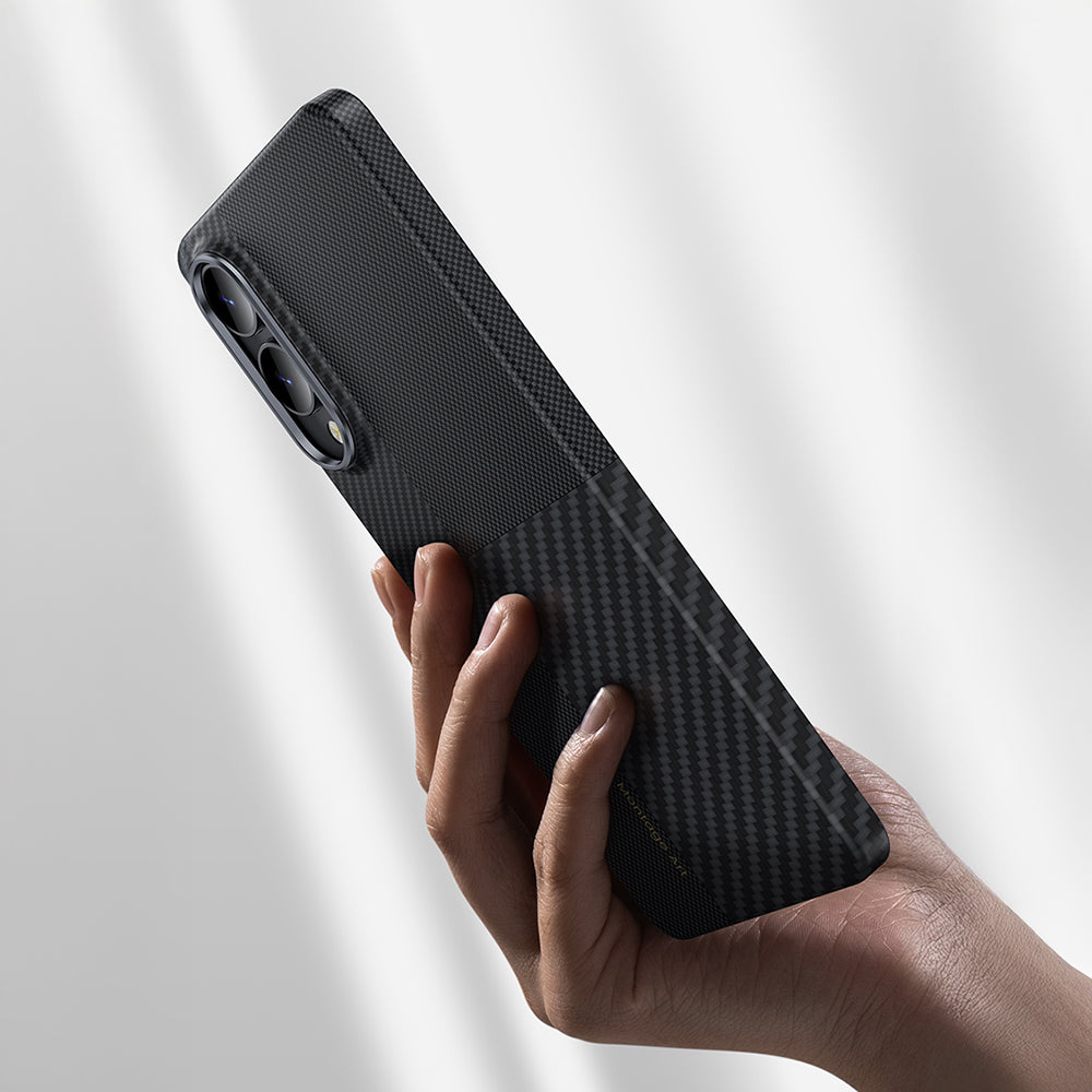 Galaxy S25 Edge Kılıf M-safe Şarj Özellikli Karbon Fiber Benks Montage ArmorAir Kevlar Kapak