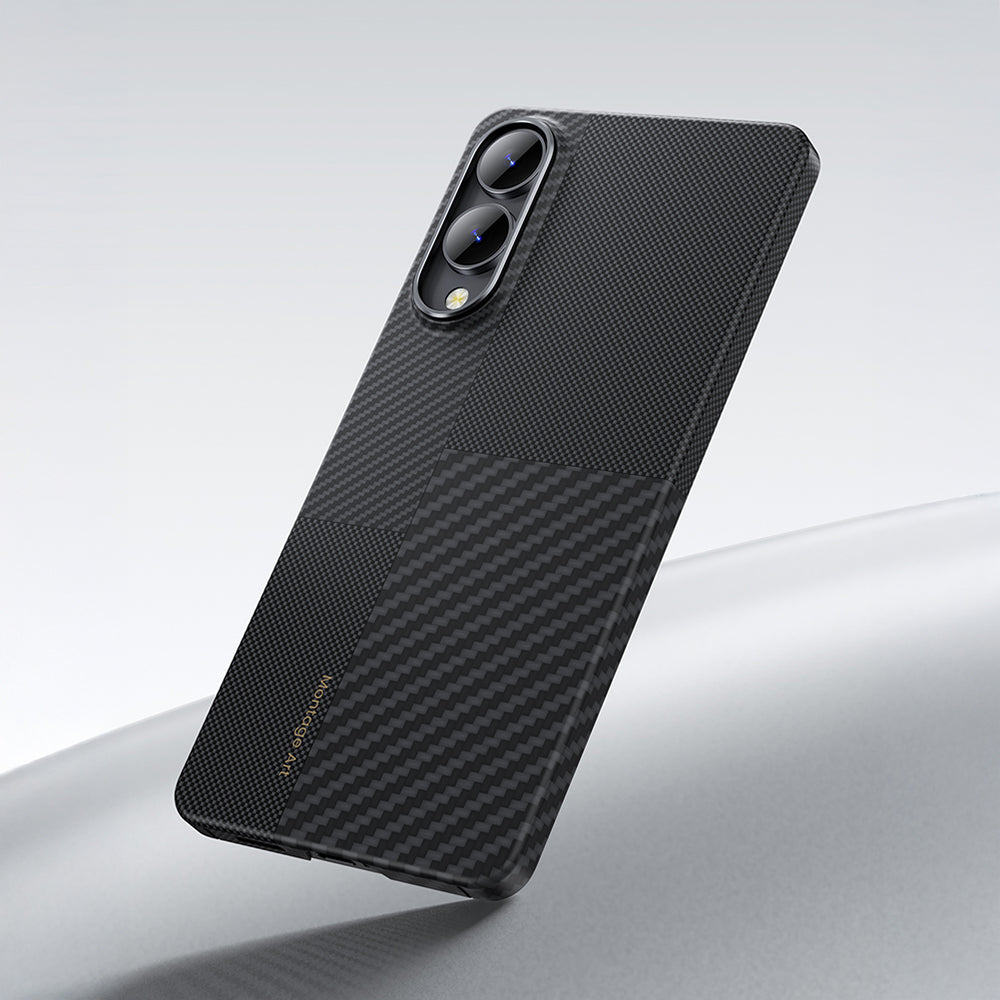 Galaxy S25 Edge Kılıf M-safe Şarj Özellikli Karbon Fiber Benks Montage ArmorAir Kevlar Kapak