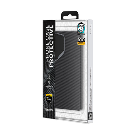 Galaxy S25 Ultra Kılıf Benks Magsafe Şarj Özellikli Magnetik Hybrid ArmorAir 600D Kevlar Fiber Kapak