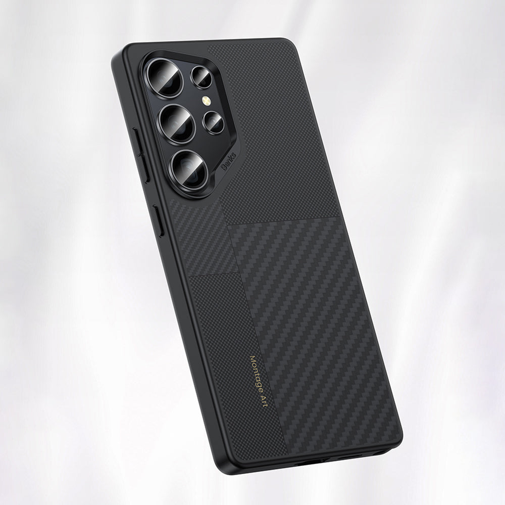 Galaxy S25 Ultra Kılıf Magsafe Şarj Özellikli Karbon Fiber Benks Montage ArmorPro Kevlar Kapak