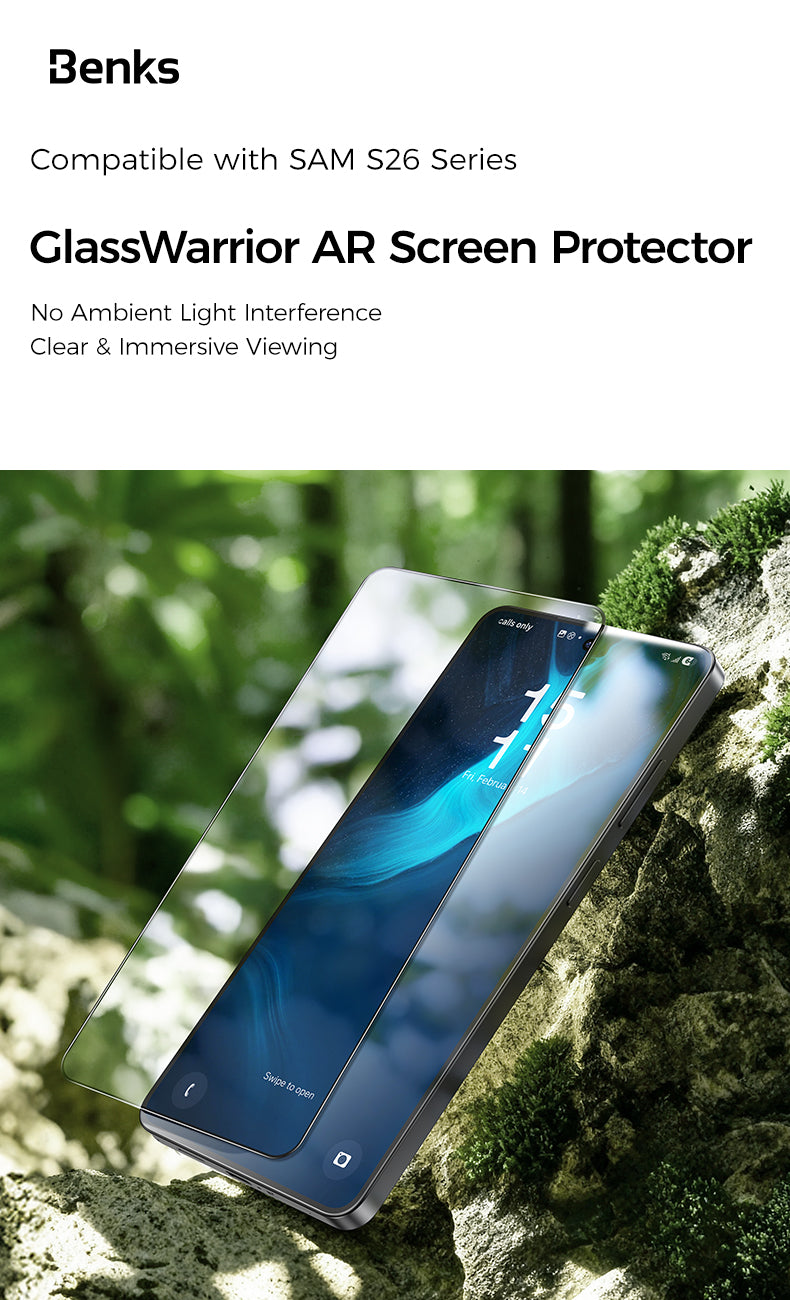 Galaxy S26 Benks Glass Warrior AR Cam Ekran Koruyucu + Kolay Uygulama Aparatı