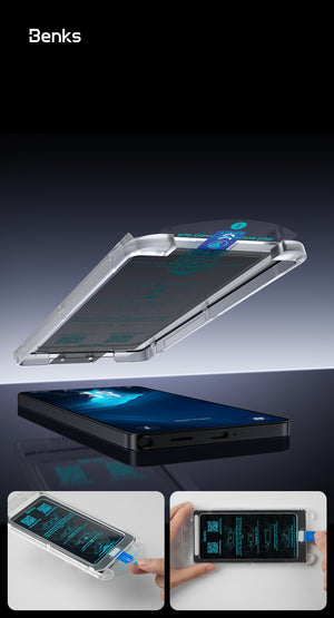Galaxy S26 Plus Benks Glass Warrior Privacy AR Cam Ekran Koruyucu + Kolay Uygulama Aparatı