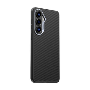 Galaxy S26 Plus Kılıf Karbon Fiber M-safe Şarj Özellikli Benks Hybrid ArmorPro 600D Kevlar Kapak
