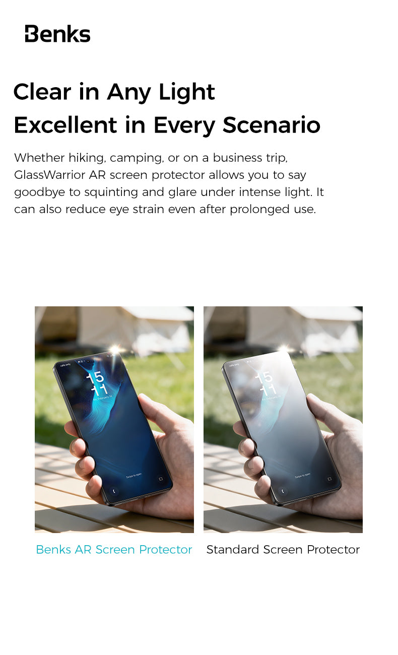 Galaxy S26 Ultra Benks Glass Warrior AR Cam Ekran Koruyucu + Kolay Uygulama Aparatı