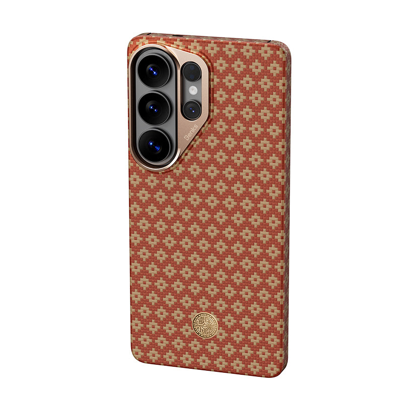 Galaxy S26 Ultra Kılıf M-Safe Şarj Özellikli Benks ArmorAir ArmorGrid Serisi Kevlar Kapak