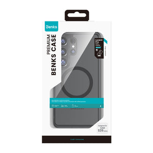 Galaxy S26 Ultra Kılıf M-safe Şarj Özellikli Benks Crystal Serisi Şeffaf Kapak