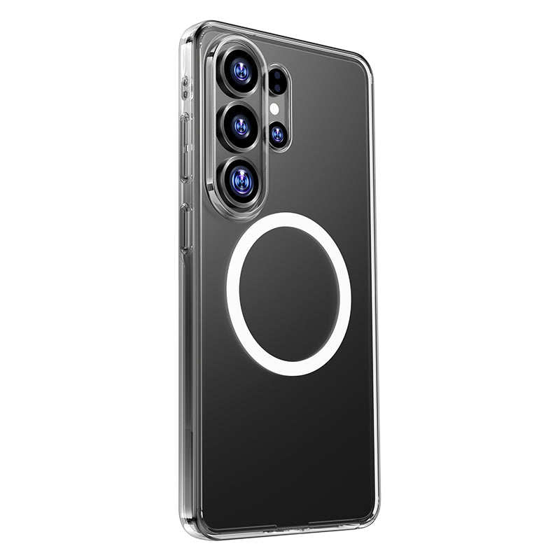 Galaxy S26 Ultra Kılıf M-safe Şarj Özellikli Benks Magnetik Crystal Serisi Şeffaf Kapak