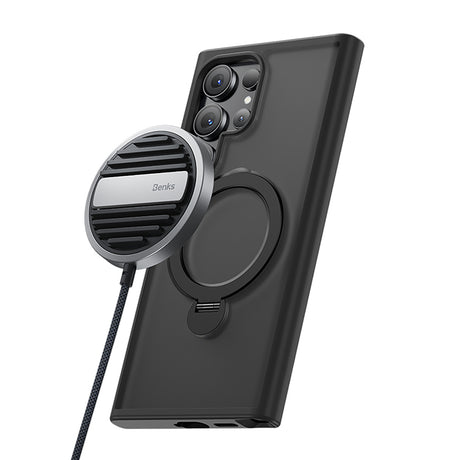 Galaxy S26 Ultra Kılıf M-safe Şarj Özellikli Benks Standlı Mist Protective Kapak