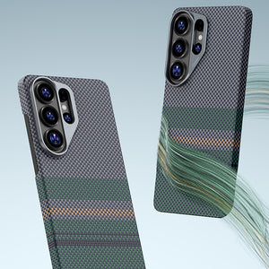 Galaxy S26 Ultra Kılıf M-safe Şarj Özellikli Karbon Fiber Tasarımlı Benks Aurora ArmorAir Kevlar Kapak
