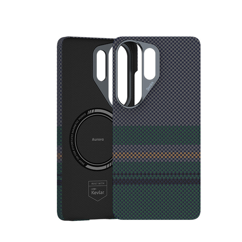 Galaxy S26 Ultra Kılıf M-safe Şarj Özellikli Karbon Fiber Tasarımlı Benks Aurora ArmorAir Kevlar Kapak