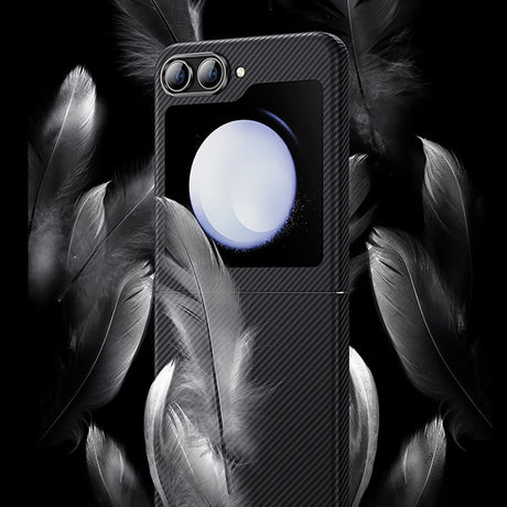 Galaxy Z Flip 5 Kılıf Karbon Fiber Benks Essential Hybrid ArmorAir 600D Kevlar Kapak